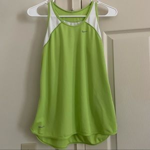 Lime / White NIKE FitDry Tank - L.